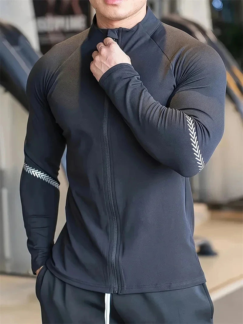 Men's Compression Sports Jacket for Gym Running Fitness