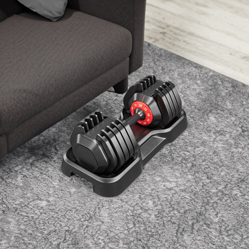 10-in-1 Adjustable Dumbbell Set with Quick Rotation Handle