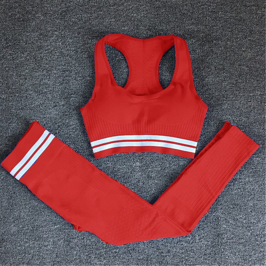 Women's Seamless Yoga Set High Waist Sportswear Outfit