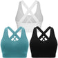 Women's High Impact Seamless Padded Criss-Cross Sports Bra