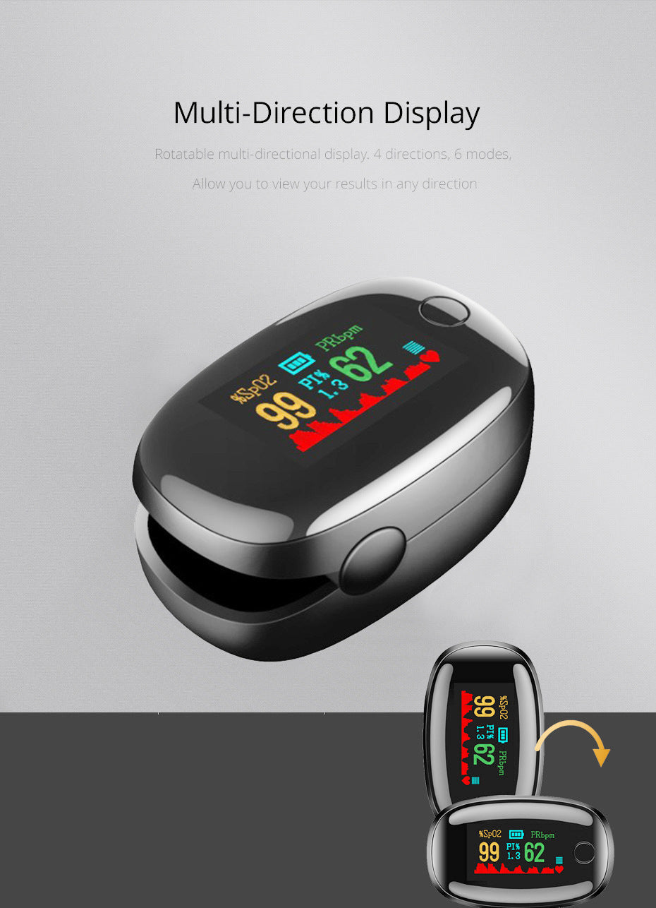 Fingertip Pulse Oximeter OLED Display Oxygen Heart Rate Monitor