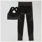 Textured Leggings and Sports Bra Activewear Set Women