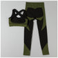 Textured Leggings and Sports Bra Activewear Set Women