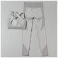 Textured Leggings and Sports Bra Activewear Set Women