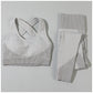 Textured Leggings and Sports Bra Activewear Set Women
