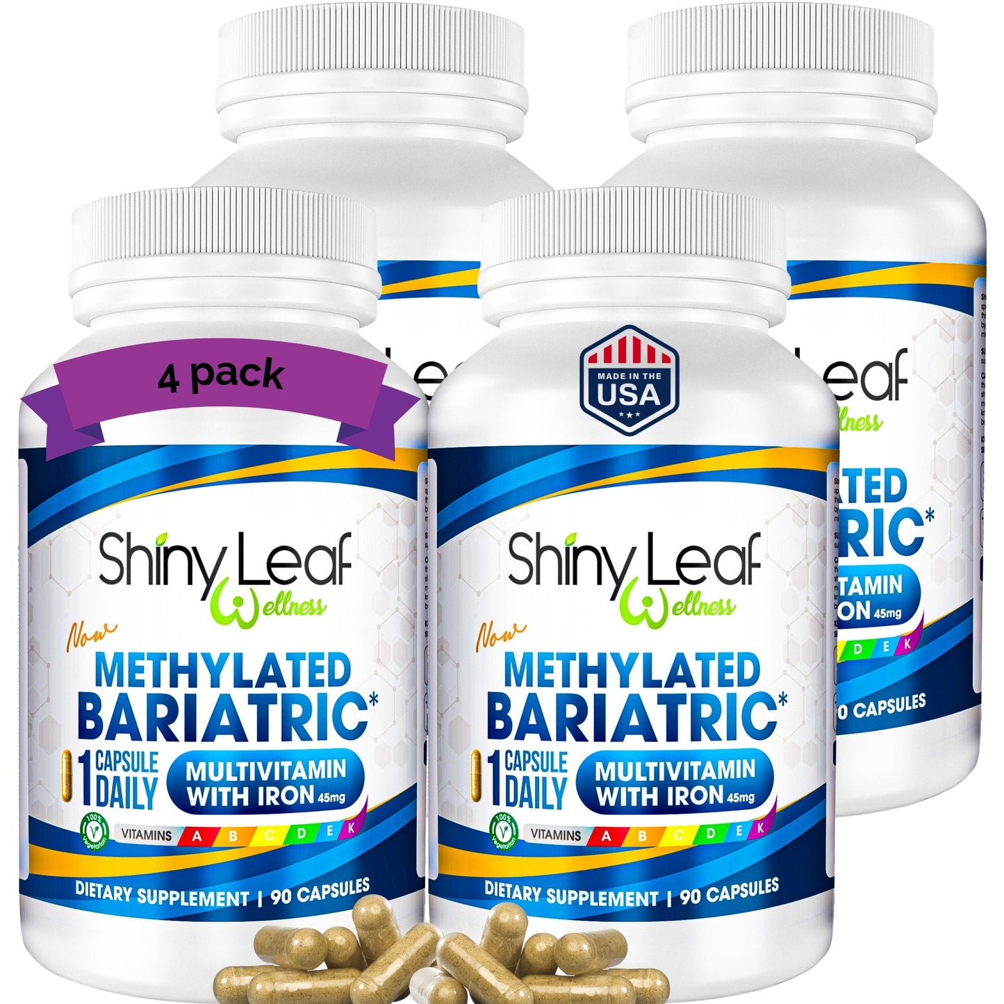 Methylated Bariatric Multivitamins with Iron Daily Capsule Support