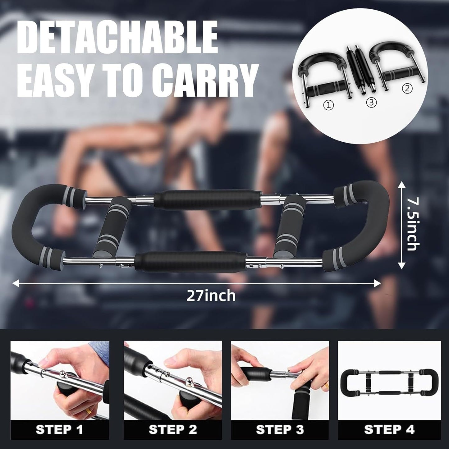 Adjustable U-Shaped Arm and Chest Strength Trainer Device