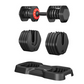 10-in-1 Adjustable Dumbbell Set with Quick Rotation Handle