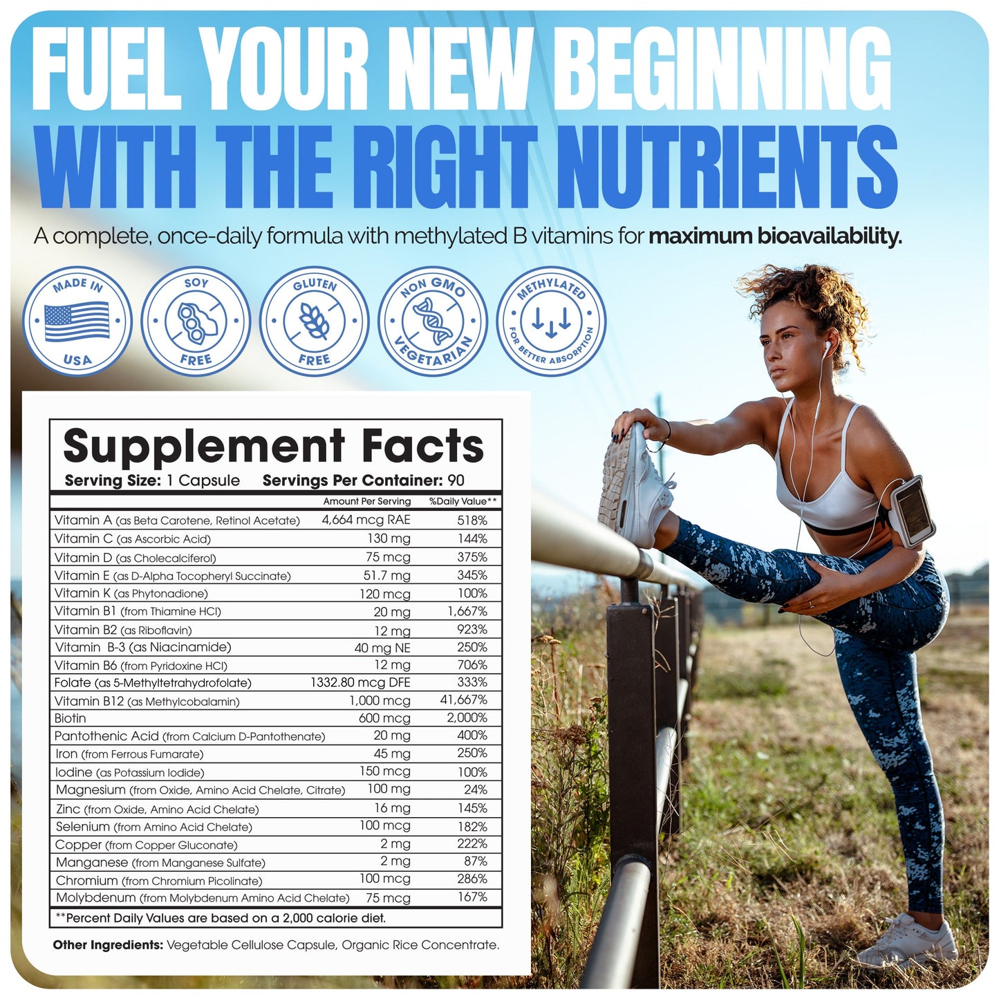 Methylated Bariatric Multivitamins with Iron Daily Capsule Support