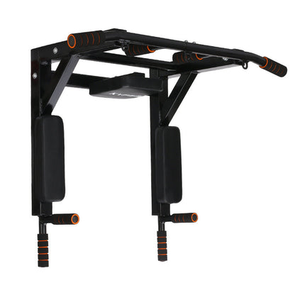 Wall Mounted Pull-Up Station with Parallel Bars Rack