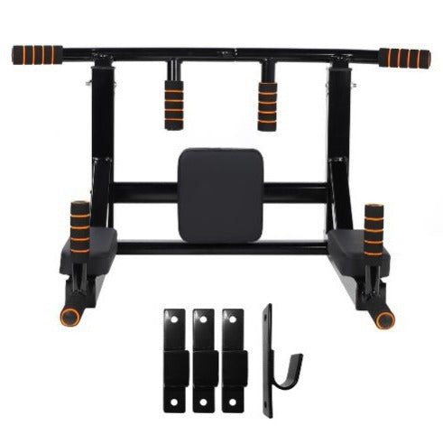 Wall Mounted Pull-Up Station with Parallel Bars Rack