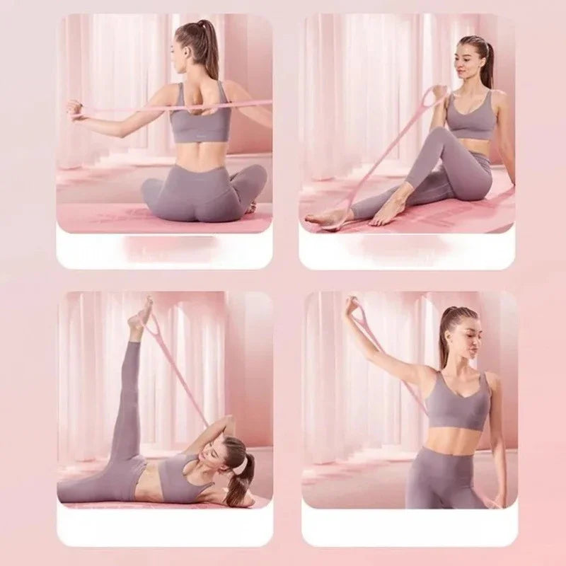 8-Figure Yoga Stretch Strap for Back Flexibility Training