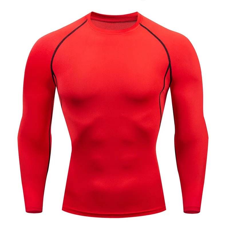 Men's Long Sleeve Fitness Tee for Spring Autumn Workouts