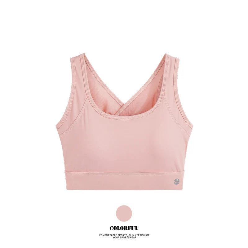Women's High Support Padded Fitness Sports Bra Top