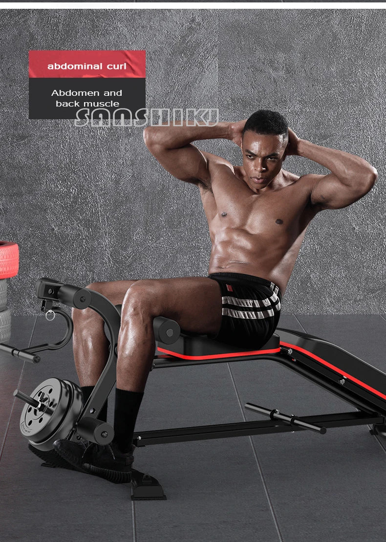 Multifunctional Weightlifting Bench Abdominal Fitness Dumbbell Training Home Equipment