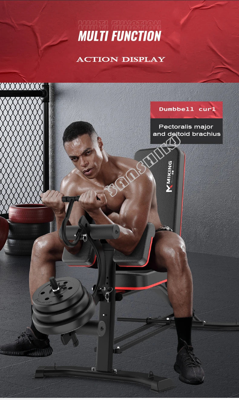 Multifunctional Weightlifting Bench Abdominal Fitness Dumbbell Training Home Equipment