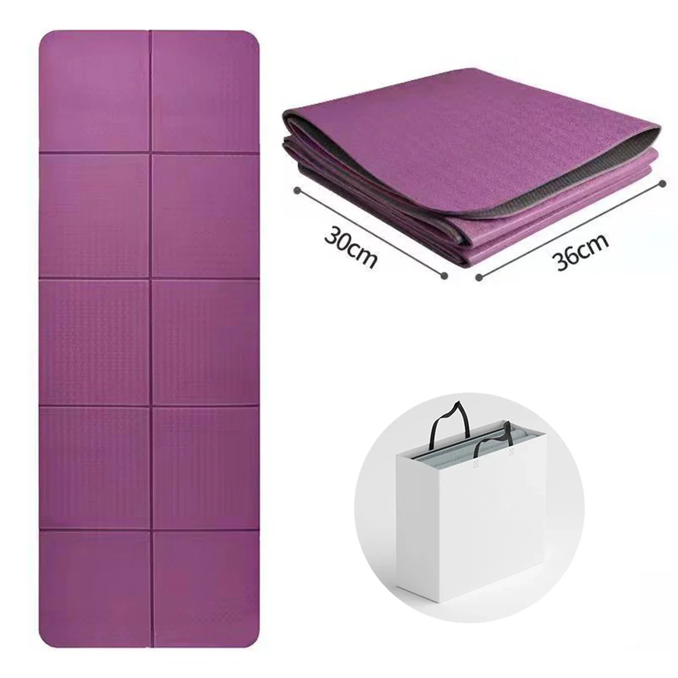 Portable Double-Sided Yoga Mat for Fitness and Exercise