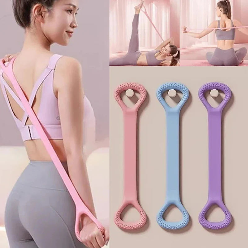 8-Figure Yoga Stretch Strap for Back Flexibility Training