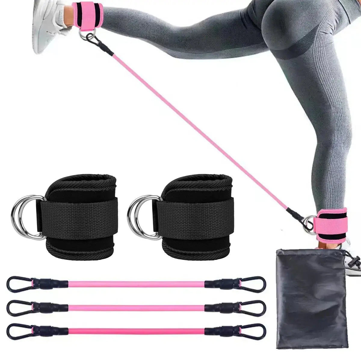 Ankle Strap Resistance Bands for Leg Strength Training