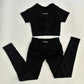 Women's Two-Piece Yoga Fitness Outfit Activewear Set