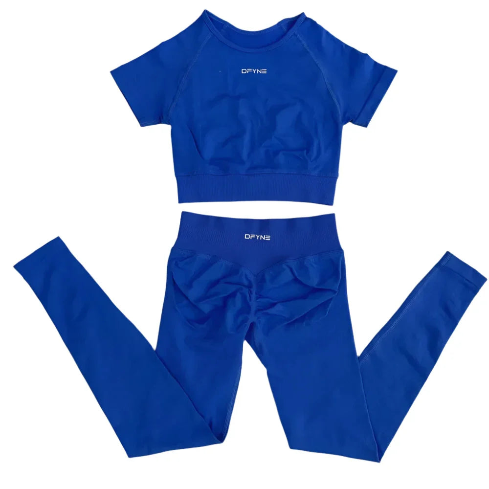 Women's Two-Piece Yoga Fitness Outfit Activewear Set