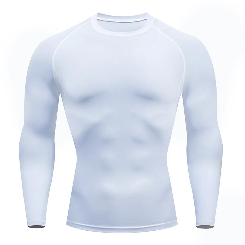 Men's Long Sleeve Fitness Tee for Spring Autumn Workouts