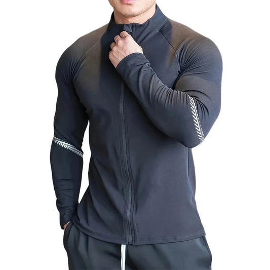 Men's Compression Sports Jacket for Gym Running Fitness