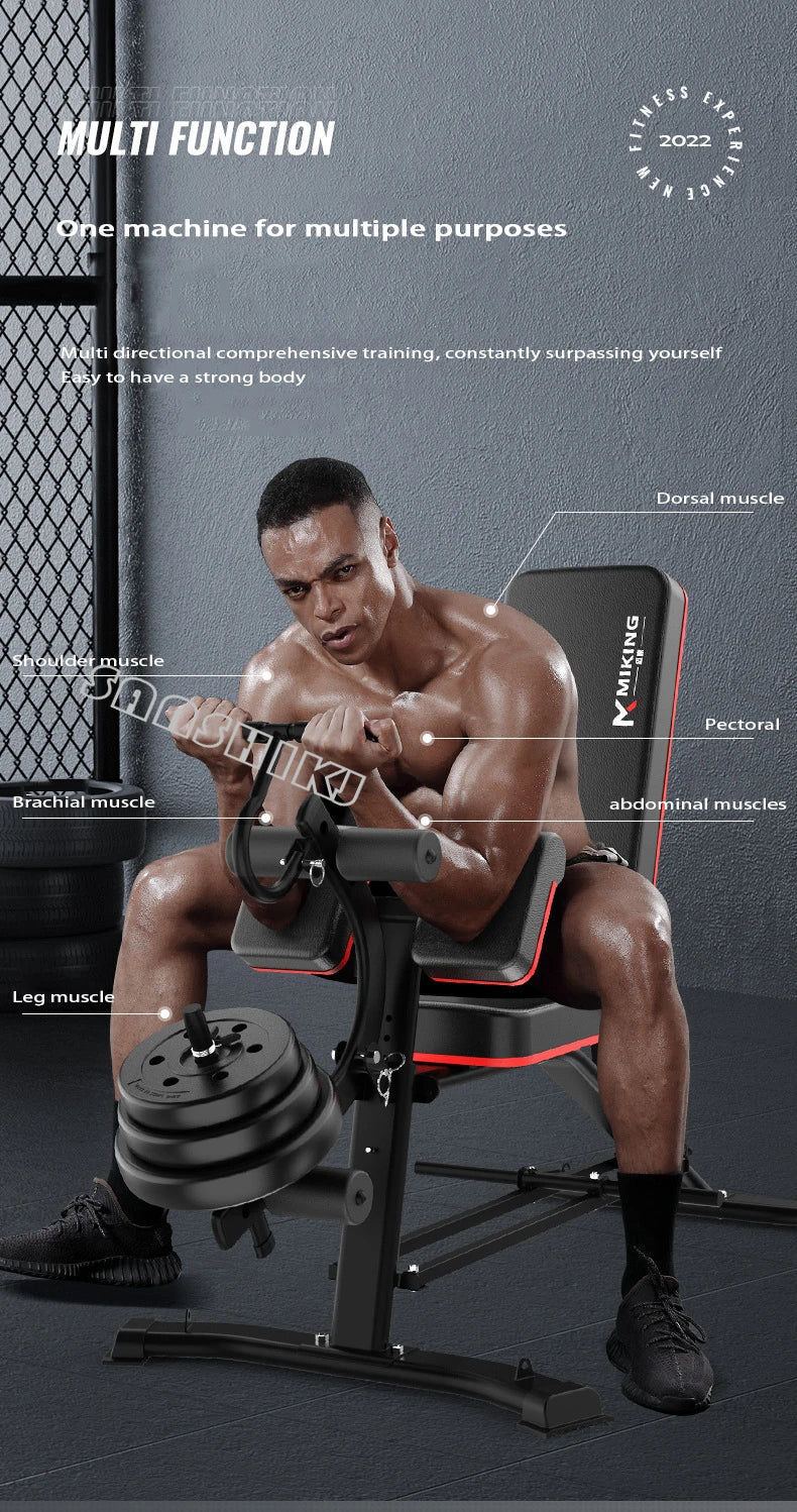 Multifunctional Weightlifting Bench Abdominal Fitness Dumbbell Training Home Equipment