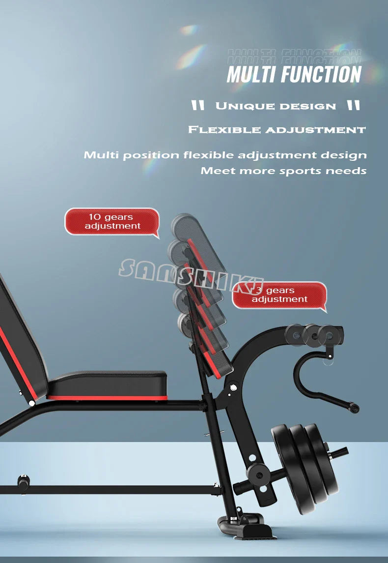 Multifunctional Weightlifting Bench Abdominal Fitness Dumbbell Training Home Equipment
