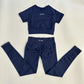 Women's Two-Piece Yoga Fitness Outfit Activewear Set
