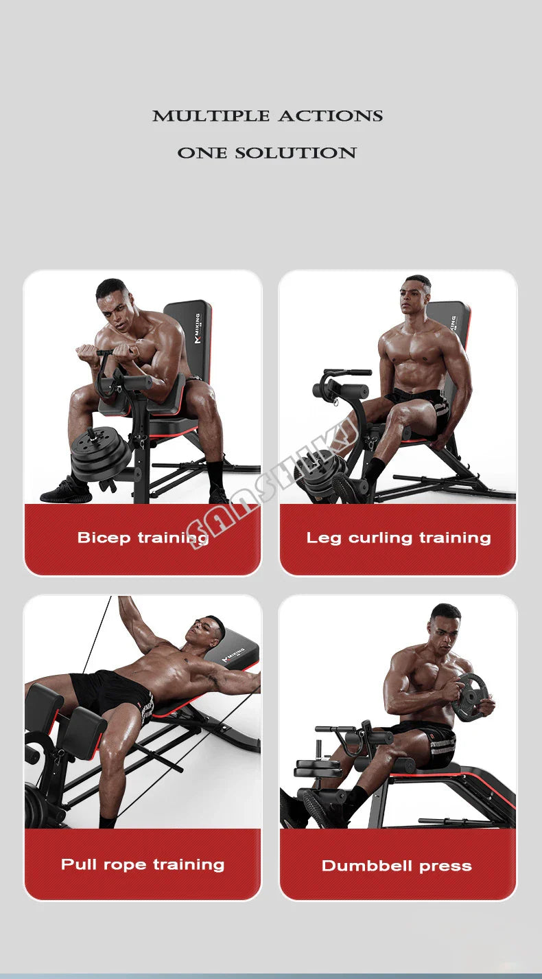 Multifunctional Weightlifting Bench Abdominal Fitness Dumbbell Training Home Equipment
