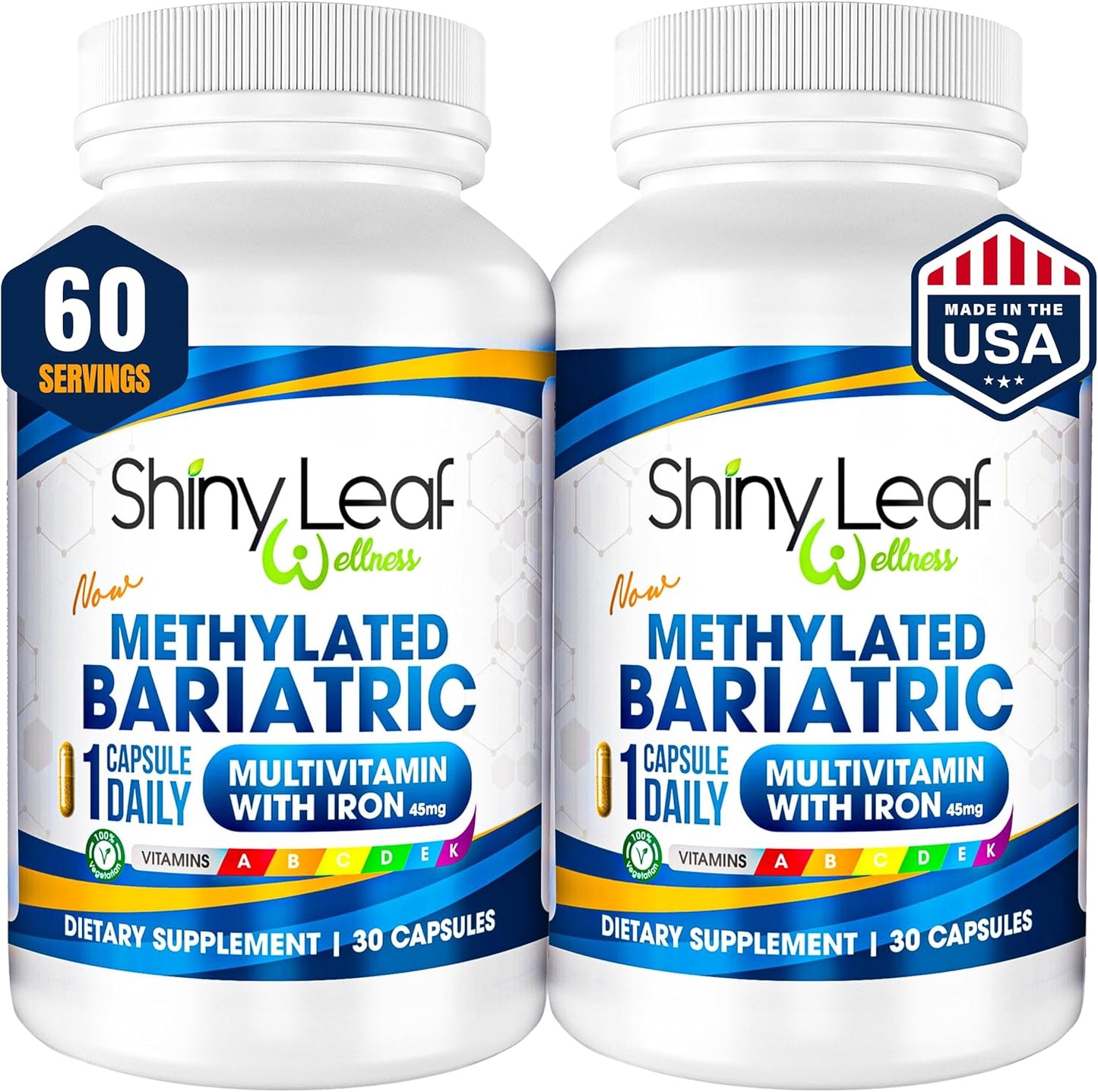 Methylated Bariatric Multivitamins with Iron Daily Capsule Support