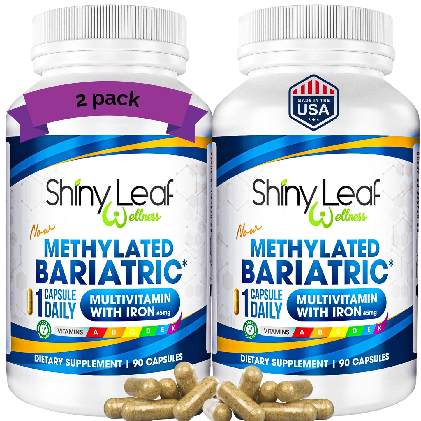 Methylated Bariatric Multivitamins with Iron Daily Capsule Support