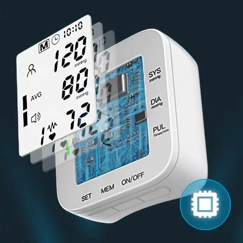 Digital Wrist Blood Pressure Monitor Automatic Cuff Machine