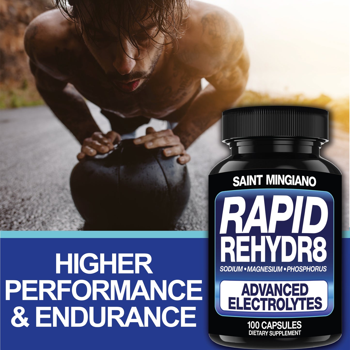 Rapid Rehydr8 Electrolyte Capsules for Muscle Endurance and Recovery Support