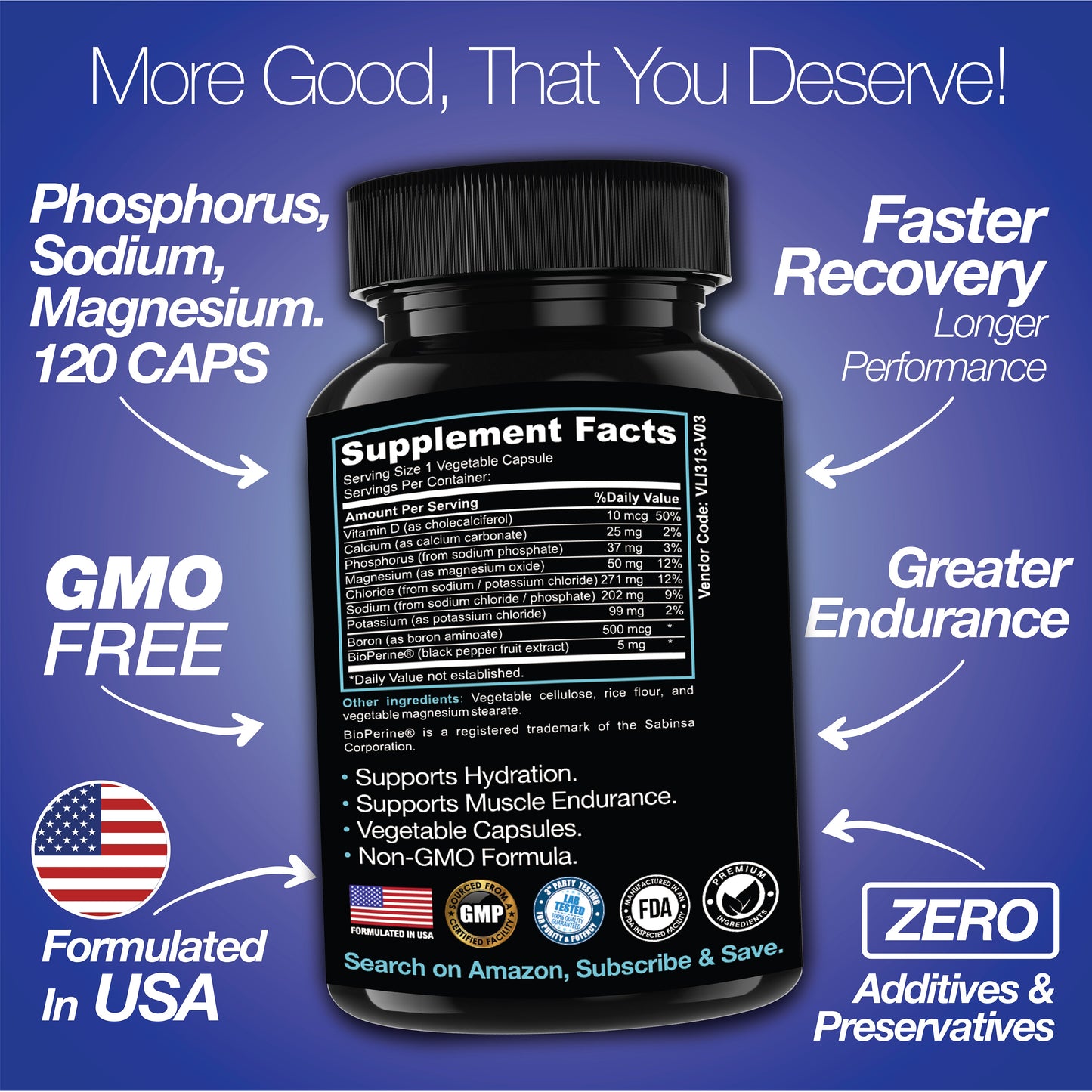 Rapid Rehydr8 Electrolyte Capsules for Muscle Endurance and Recovery Support