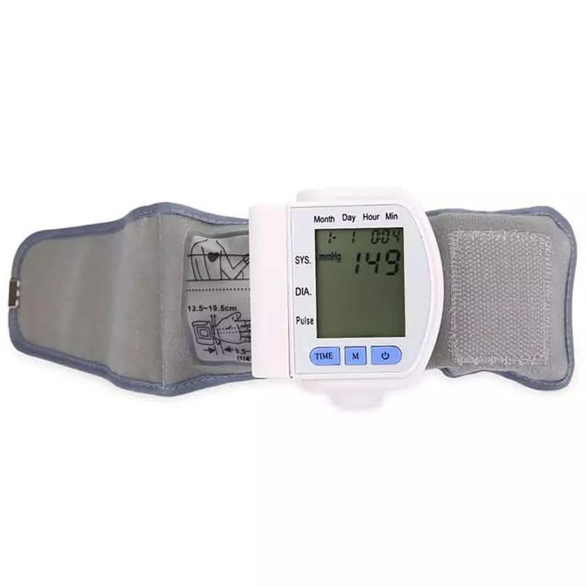 LCD Automatic Wrist Blood Pressure Monitor with Digital Display