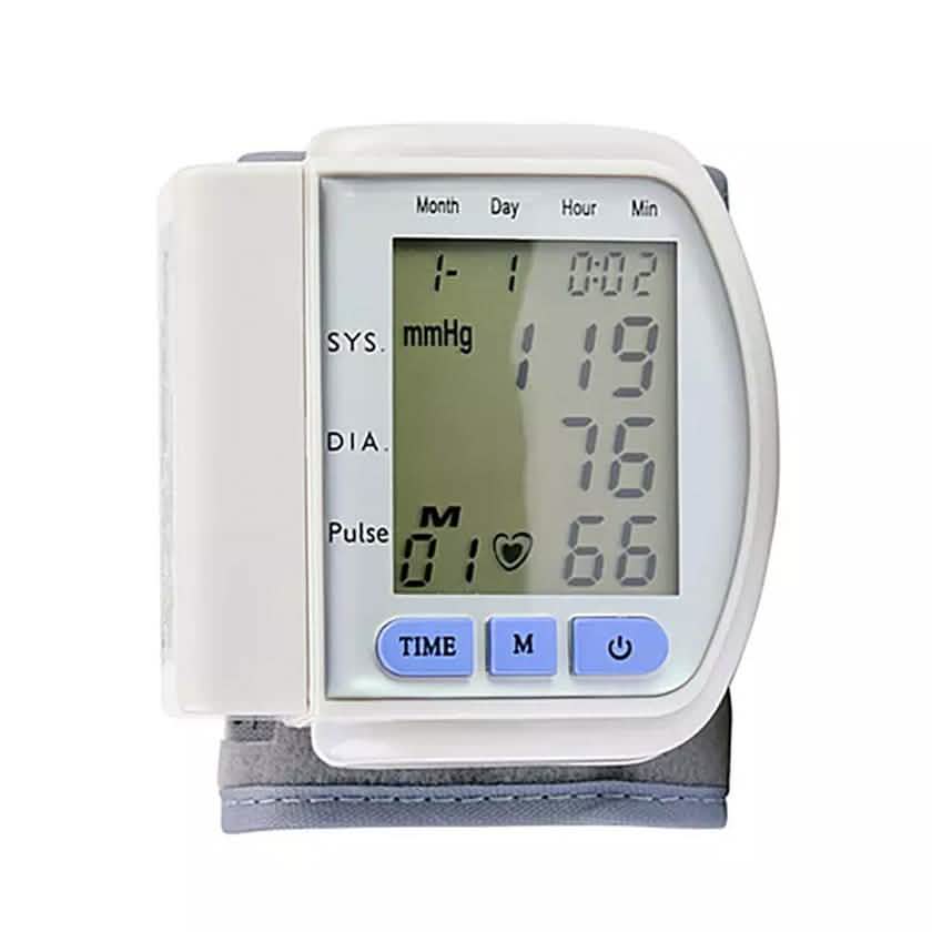 LCD Automatic Wrist Blood Pressure Monitor with Digital Display